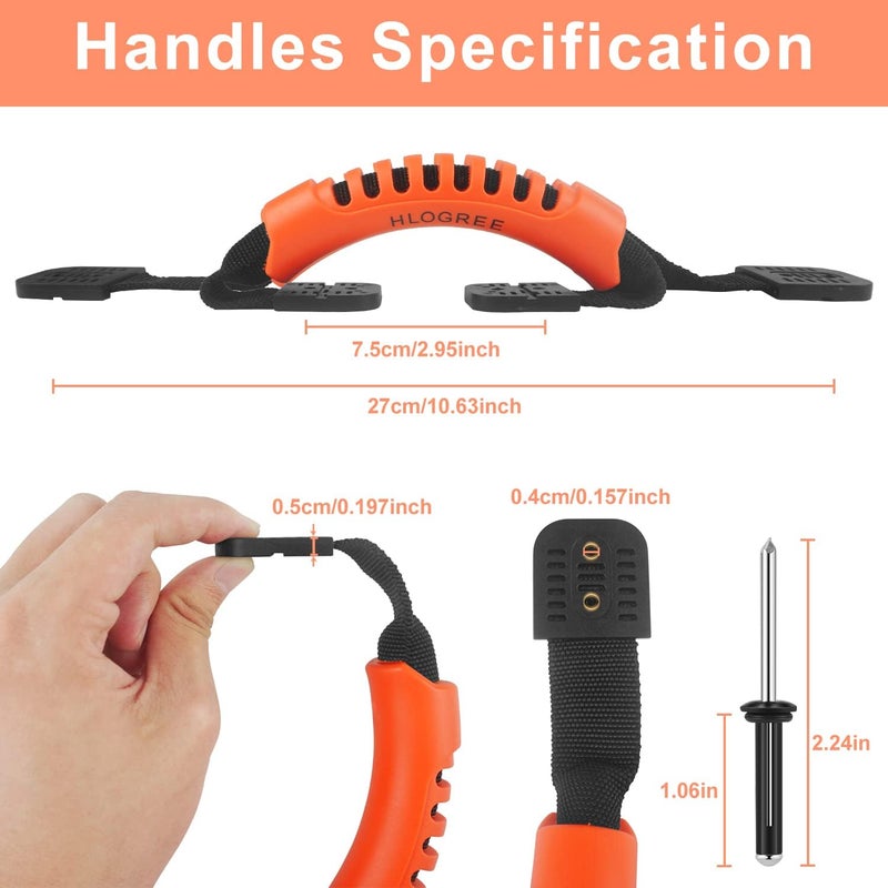 HLOGREE Kayak Handles 2/4 Pack,Kayak Carry Handle with Rivets,Kayak Replacement Handles,Kayak Handles for Emotion/Pelican/Hobie/Lifetime/sit on top/Ocean/Wilderness Accessories,Kayak Parts - Image 2